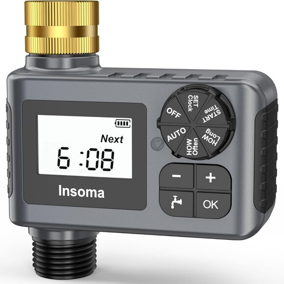 Water Timer for Outdoor Garden Hose, Hose Timer with Rain Delay/Manual Mode, Aut - Picture 1 of 7
